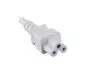 Preview: Netzkabel Europa CEE 7/7 auf C5, 0,75mm², CEE 7/7/IEC 60320 auf C5, VDE, weiß, DINIC Box mit Euroloch, Länge 1,80m